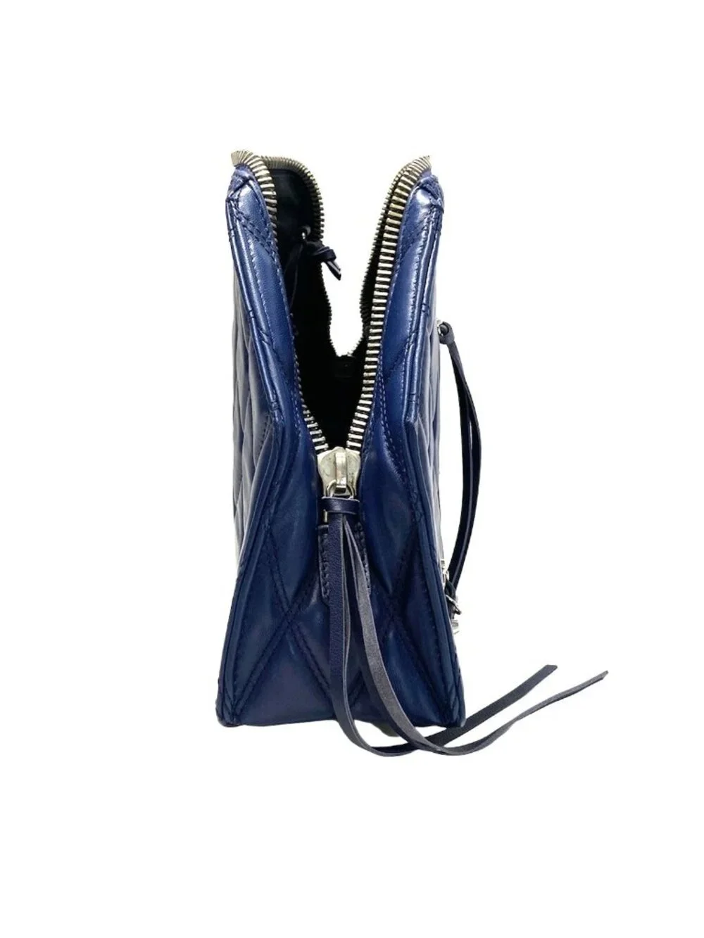 Balenciaga Clutch Navy Quilted Leather
